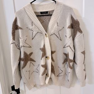 Cardigan, star design size XL.